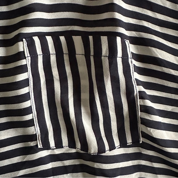 Madison Paige Striped Womens Top Sz XL Semi Sheer Flowy Old Money Mature Career - Picture 4 of 8